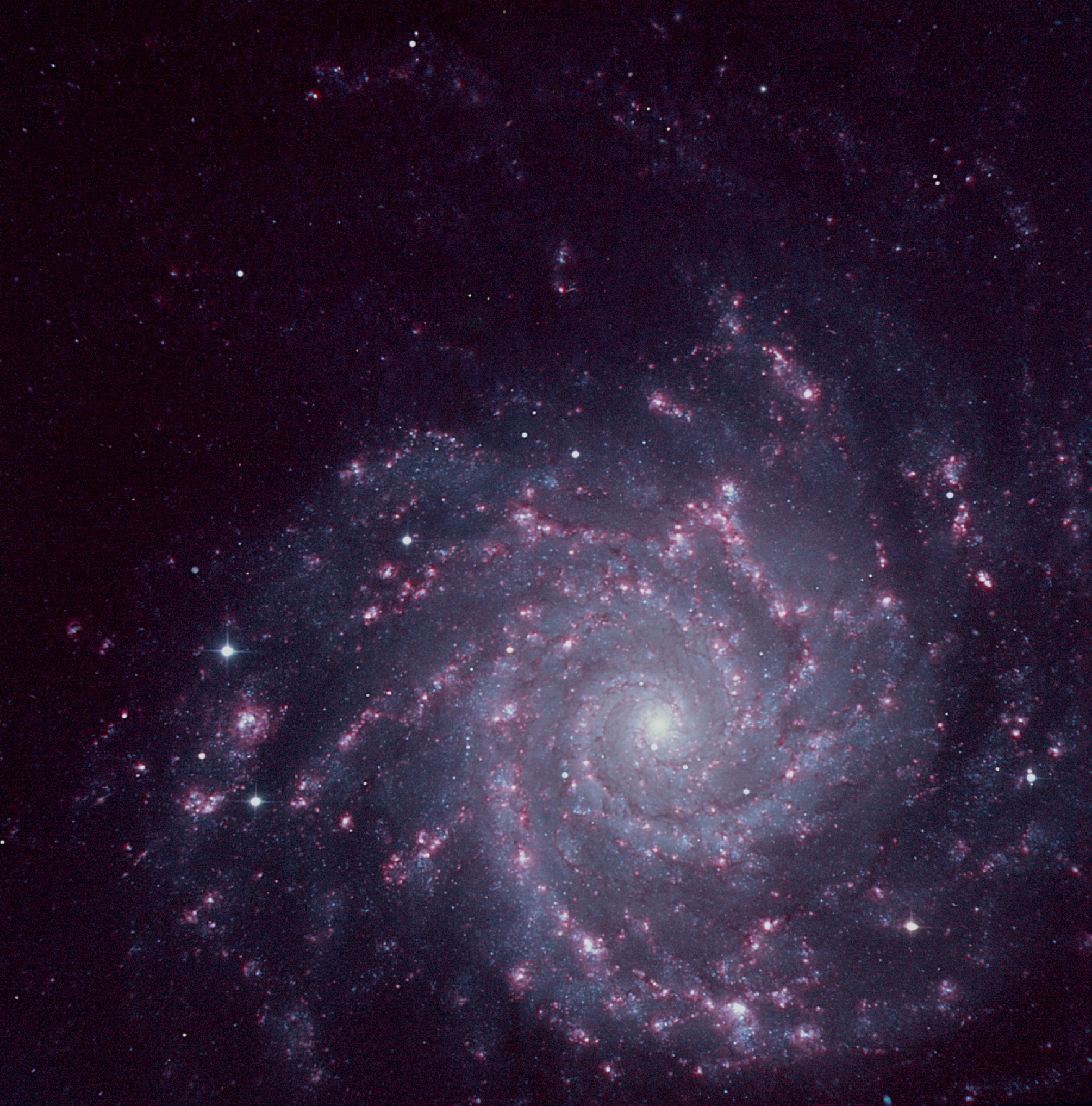 The spiral galaxy NGC 628.